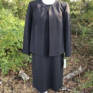 Harve Benard Dress and Jacket Black Size 14W